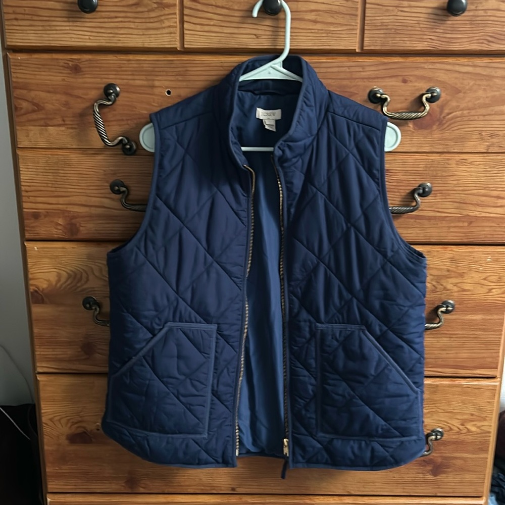 J.Crew factory vest.  Navy Blue size Large